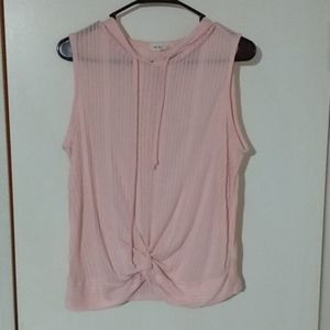 Sleeveless Shirt with Hood